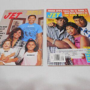 Lot 2 vintage 1990's JET Magazines LL Cool J, Omar Epps, Bill Overton, Jesse jac